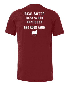 Red Ross Farm "Barn Raisin’ Tour" T-shirt with sheep graphic.